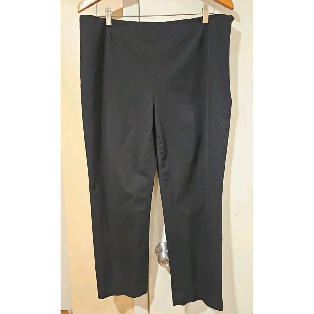 Lord & Taylor Kate Classic Capri Women Black Sz 16 Stretch Comfy Minimalist